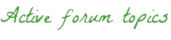 Active forum topics