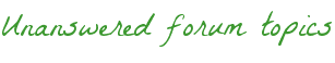Unanswered forum topics